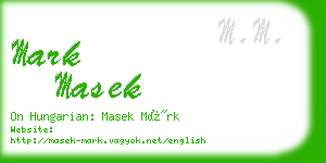 mark masek business card